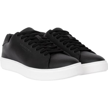 Duck and Cover Heren Kremes PU-trainers met lederlook (Zwart)