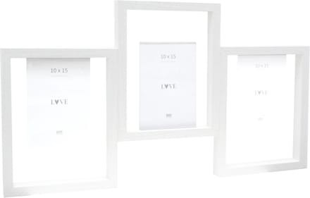 Deknudt Frames multifotolijst S68UB1 P3 - wit - mdf/kunststof - 3x 10x15