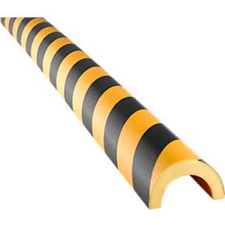 Knuffi® waarschuwingsprofiel type 350, polyurethaanschuim, geel/zwart, lengte 1 meter