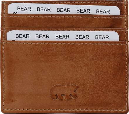 Bear Design Maikel Leren Pasjeshouder / Creditcardhouder - Taupe