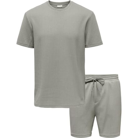 Only & Sons Trey Life Regular Shirt and Short Set Heren - Maat XS