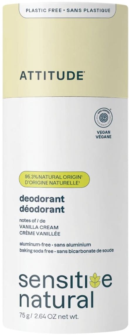 Attitude - Vanilla Cream Baking Soda Free Deodorant - 75gr