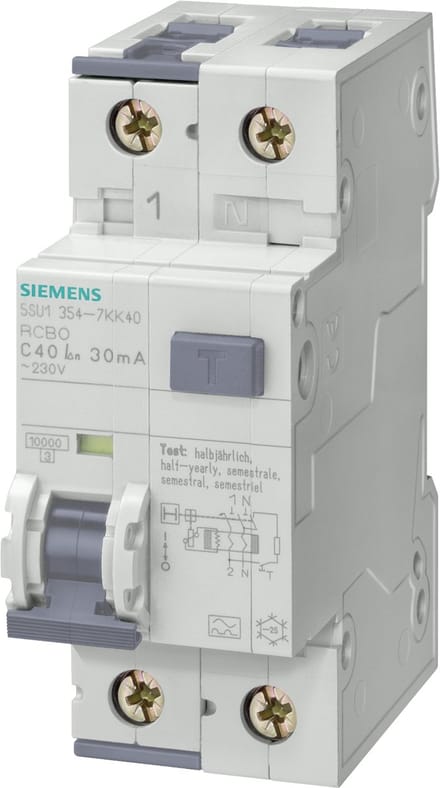 Siemens 5SU13546KK06 Aardlekschakelaar/zekeringautomaat 2-polig 6 A 0.03 A 230 V