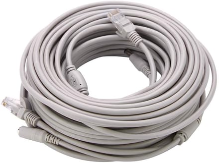 SVGCommerce - Ethernet Kabel - Cat 5 - RJ45 + DC Power - 20 m - Geschikt voor IP Camera's - Snelle netwerkaansluiting