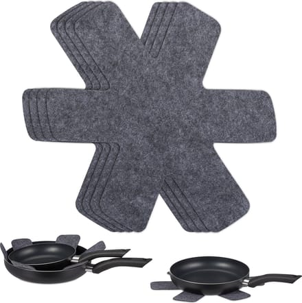 pannenbeschermers - set van 6 - 38 x 30 cm - pannenonderzetters - vilt