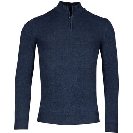 Baileys Trui Half Zip Allover Plated 2-Tone Jacquard Navy / male