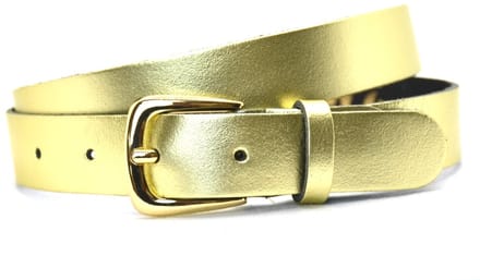 Dames riem goud - Goud - damesriem 100% leder - Riemmaat 85 - Totale lengte 100 cm