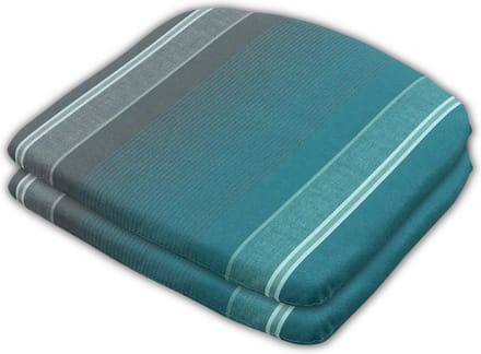 Madison - Zitkussen - Universeel - 2 stk. - 46x48 cm - Stef Sea Blue - Stapelstoel - Blauw