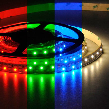 LED Strip 3528 240 leds/mtr IP54 RGBWW 2700K 19.5W 24V PCB 8