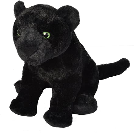 Wild Republic Pluche panter knuffel - zwart - 40 cm - knuffeldier - panterknuffel