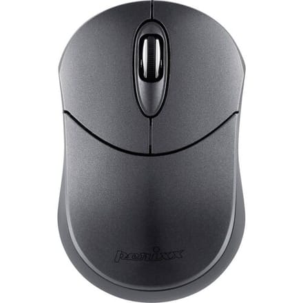 Perixx PERIMICE-802 Iron Muis Bluetooth Optisch Grijs 3 Toetsen 1000 dpi Geïntegreerd scrollwiel