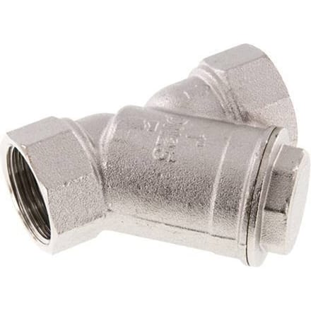 G 1'' Vernikkeld Messing Y-filter 0.5 mm Maaswijdte 20 Bar NBR - SLBN-100