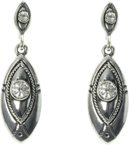 Behave - Vintage oorhanger met kristal - Nikkelvrij