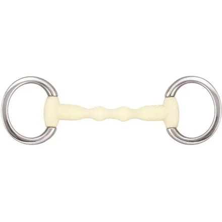 Olijfbit voor rechte paarden Soyo Happy mouth "mullen" 125 mm