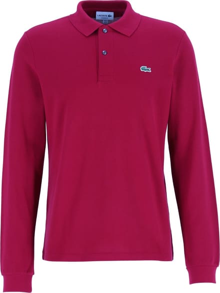 Lacoste Classic Fit polo lange mouw - bordeaux rood