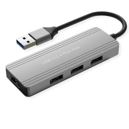 Value 14.99.5036 14.99.5036 USB-hub 4 poorten USB-A USB 3.2 Gen1 5 GBit/s Zilver