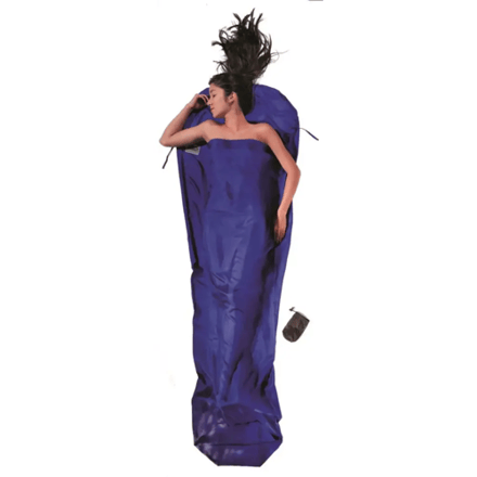 Cocoon Mummy Liner, 100% Silk (Maat - 241 x 90/56 cm, Kleur - Ultramarine blue)
