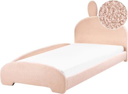 PERROS - Kinderbed - Beige - 90 x 200 cm - Bouclé