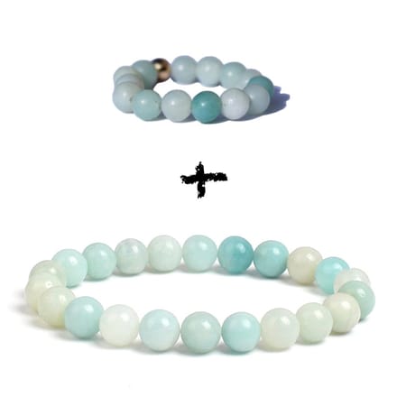 Bixorp Gems Edelstenen Sieraden Set Amazoniet - Armband + Ring
