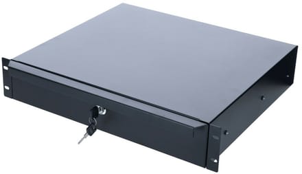 DSIT 19 inch afsluitbare lade van metaal - 2U - geschikt voor serverkast - patchkast en flightcase