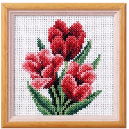 Borduurpakket - Voorgedrukt - Tulpen