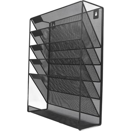 Wanddocumentenorganizer 5 vakken Duurzaam metaal Ruimtebesparend Wandmontage Wanddocumentenhouder voor document gray