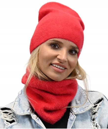 Alur - Dames Winterset - Beanie en Sjaalkraag - Modieuze Rood