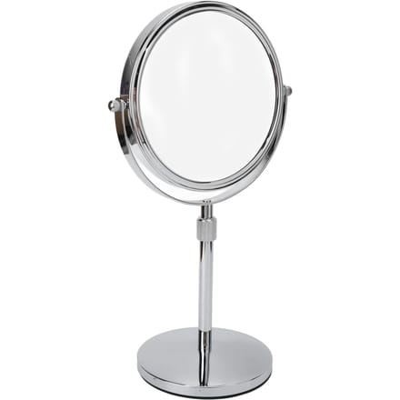 Miroir de Maquillage de Table Maison 7 Pouces Hauteur Réglable Double Face Grossissement 3X Miroir de Vanité white