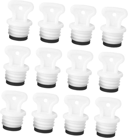 Warmwaterkruik Doppen - Waterzak Stoppers - Warmte Behoud - Lekvrije Afsluiting - 12 Stuks - Wit