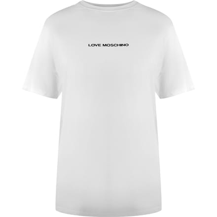 Love Moschino T-shirt Met Opvallend Logo In Wit