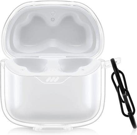 kwmobile Earphones Case for JBL Tune Flex Case - Clear TPU Silicone Earbuds Cover - Transparent