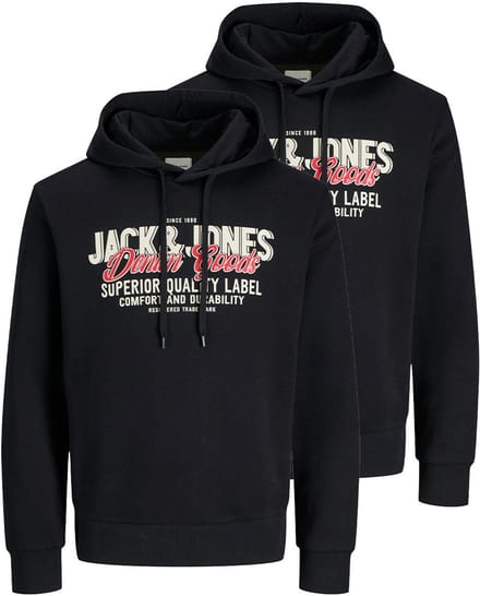 Jack & Jones Heren hoddie 2 pack Logo