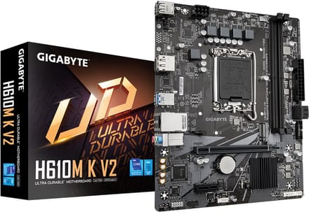 GIGABYTE H610M K V2 Moederbord - Intel H610 - Intel LGA1700 - DDR5 RAM - Micro-ATX