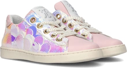 Jochie & Freaks Coco Lage sneakers - Leren Sneaker - Meisjes - Roze - Maat 23