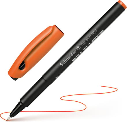 Schneider fineliner - Topliner 967 - lijnbreedte 0,4mm - oranje - S-196706