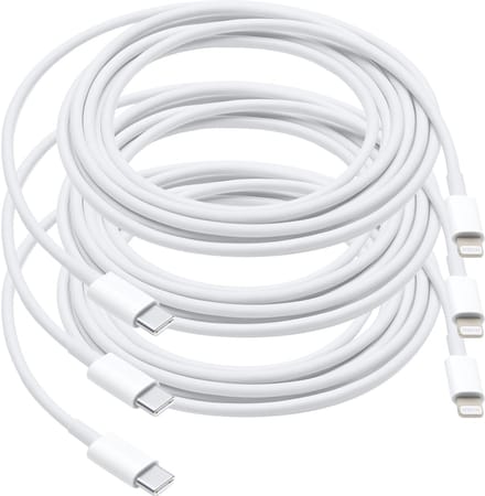 MMOBIEL 3 Stuks USB – C naar 8 Pin Lightning Kabel 1 meter