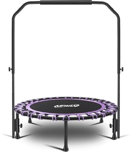 Newan 40" Silent Mini Trampoline Fitness met verstelbare handgreep
