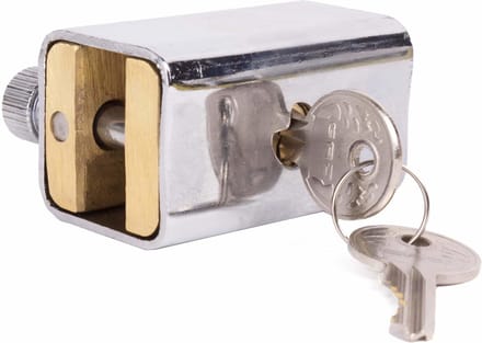 GAD Kettingslot - 8 mm dikte - 2 pinnen - messing - inclusief 2 sleutels