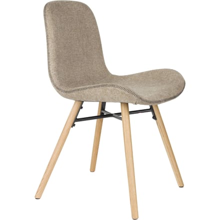 Housecraft Living Lester Eetkamerstoelen Houten poten Bruin - Set van 2