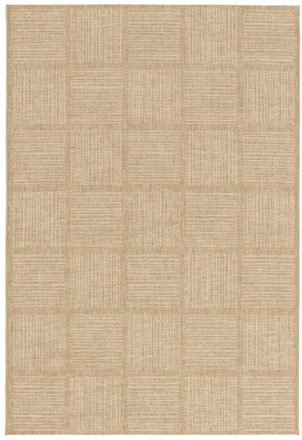 Buitenkleed blokken - Twill Tile beige/wit 200x290
