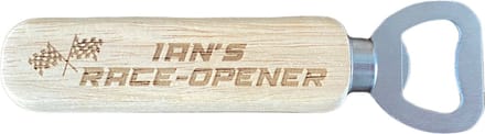 Houten opener met tekst - flesopener - gepersonaliseerd - eigen tekst opdruk mogelijk