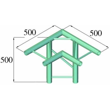 Alutruss BILOCK BQ2-PAL31H Ladder truss 3-voudige hoek 90 °