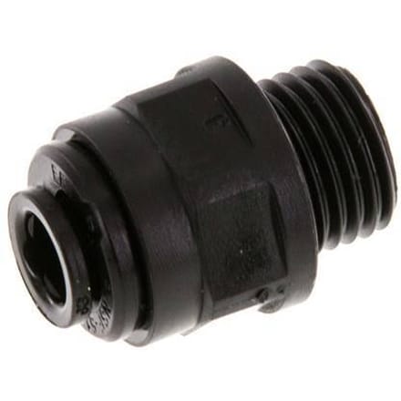 6mm x G1/4'' POM Insteekfitting Buitendraad NBR [2 Stuks]