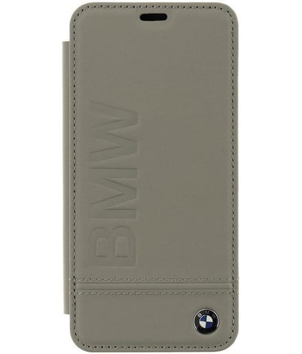 BMW Signature Leather Book Case - Leer - Samsung Galaxy S9 - Taupe