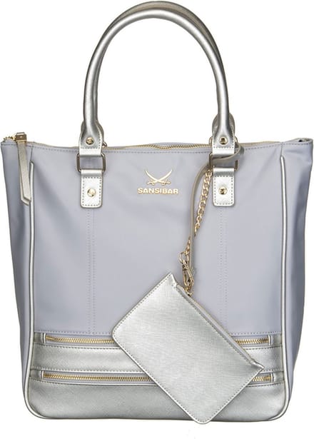 Sansibar Handtas Schoudertas Shopper Bag Silver Zilverkleurig