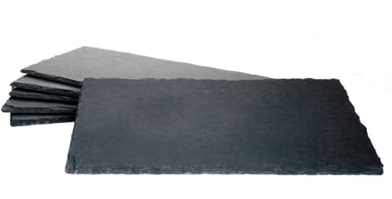 Set van 6 leistenen borden 17x34 cm - 23464646