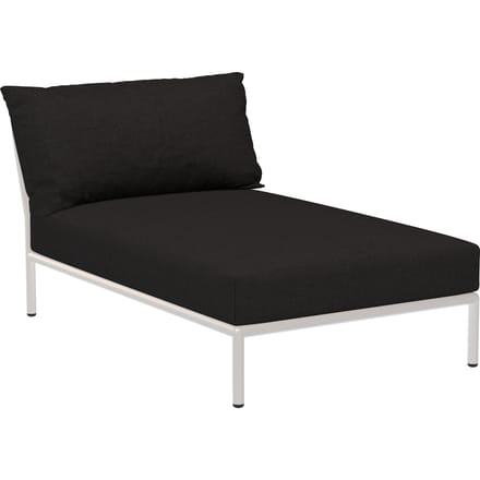 HOUE LEVEL 2 Chaiselounge Gedempt Wit - Sunbrella Heritage - Char