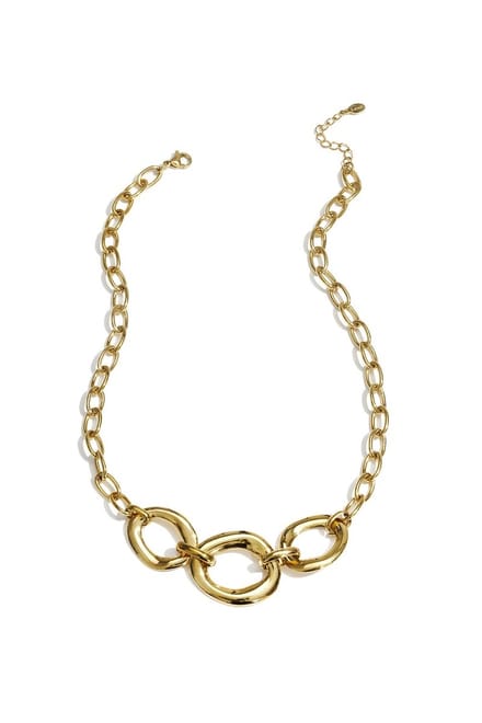 Bijoutheek Collier Cirkels Organisch Statement Goudkleurig