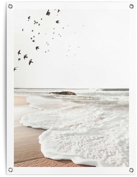 Tuinposter Rollende Golven - 80 x 60 - Canvas - REINDERS