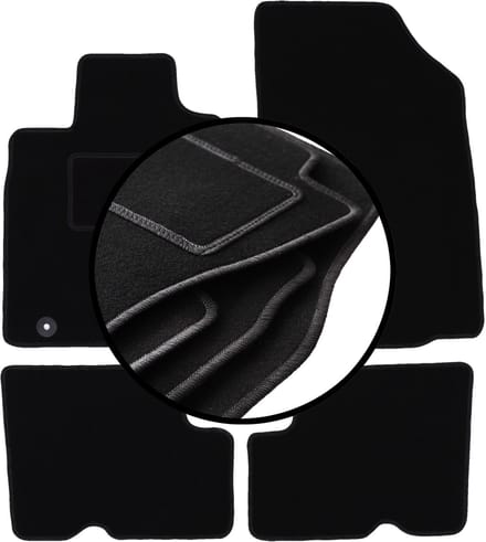 Complete set veloursmatten voor: Dacia Sandero II hatchback, Stepway (2013-2019)